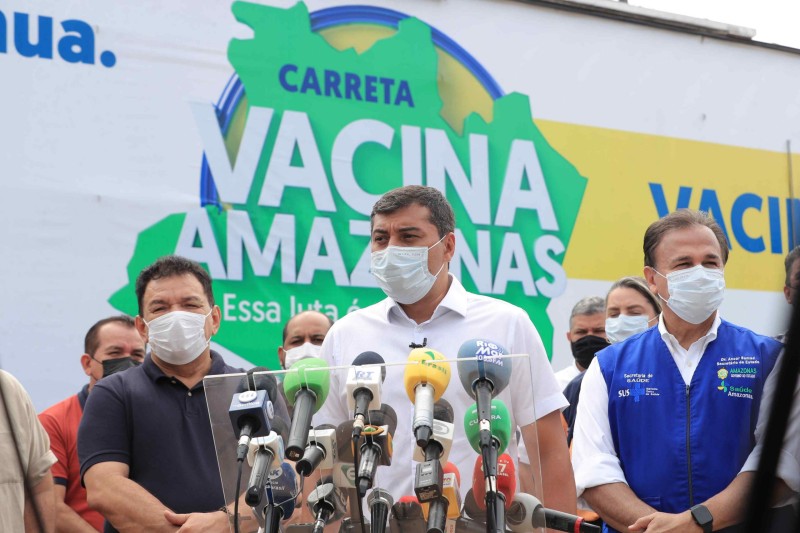 Governador Wilson Lima anuncia vacinação em supermercados para intensificar imunização contra a Covid-19