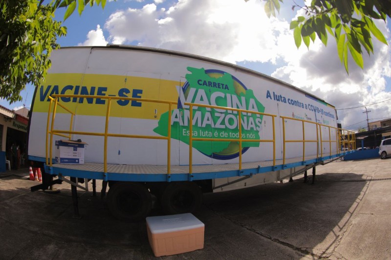 Carreta Vacina Amazonas está disponível para população do bairro Nova Vitória nesta segunda (31/01)