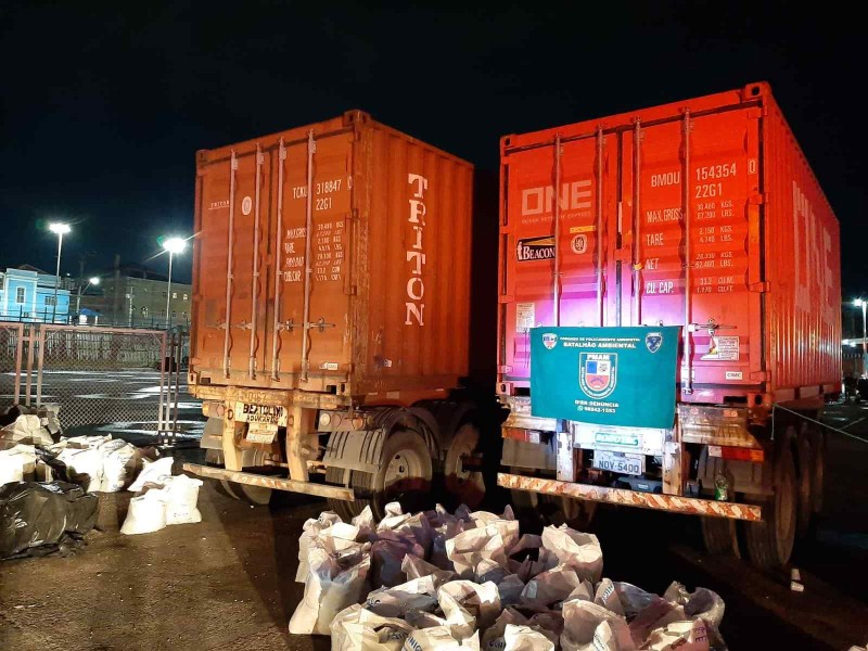PMAM apreende 60 toneladas de minério de cassiterita e 2 toneladas de pescado ilegal