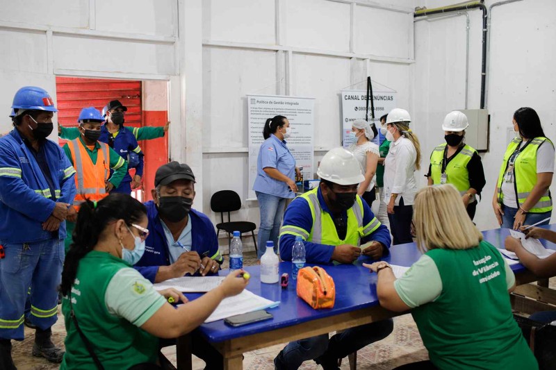 UGPE realiza testagem de Covid-19 entre operários que atuam nas obras do Prosamin+