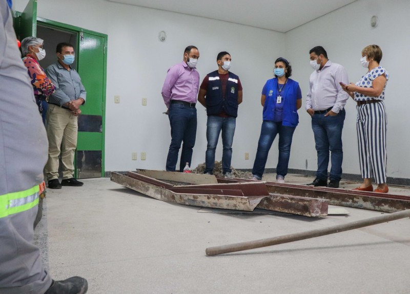 Fundhacre inicia reforma da sala onde será instalado o novo tomógrafo