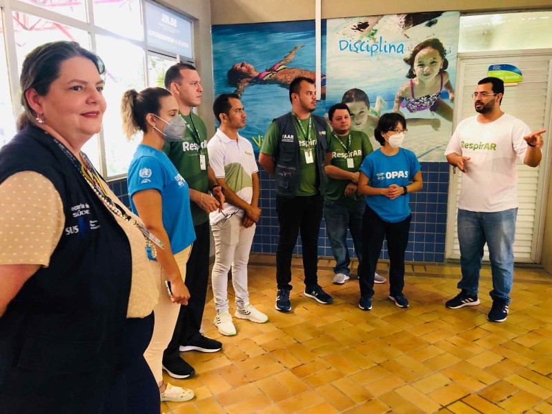 Referência em reabilitação pós-Covid-19, RespirAR recebe visita da Organização Pan-Americana da Saúde
