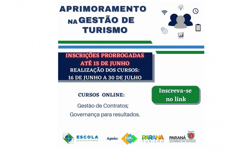 Cursos online da Paraná Turismo têm inscrições até esta terça-feira