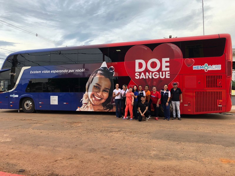 Hemoacre realiza campanha de doação de sangue em Plácido de Castro e reforça necessidade de mais pessoas doarem