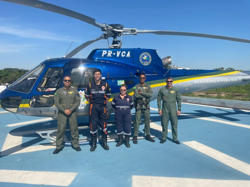 Samu e Ciopaer fazem transporte aeromédico de recém-nascido de Brasileia para Rio Branco