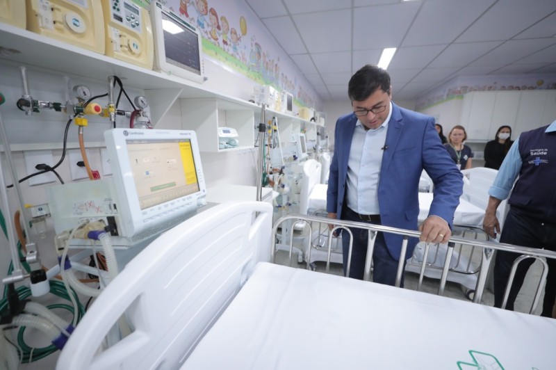 Wilson Lima entrega novos leitos de UTI ao HPSInfantil Dr. Fajardo