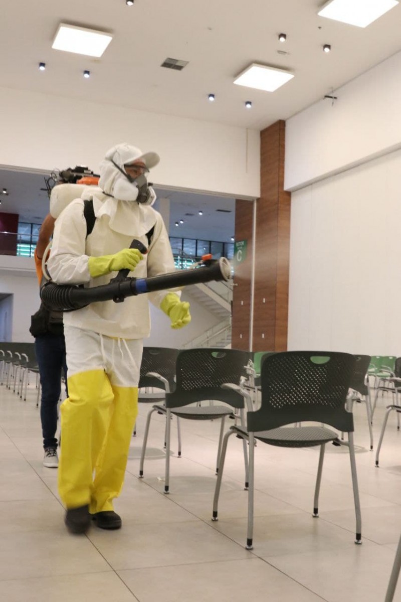 Centro de Convenções do Amazonas Vasco Vasques recebe serviço de sanitização para mutirão ‘Vacina Amazonas’