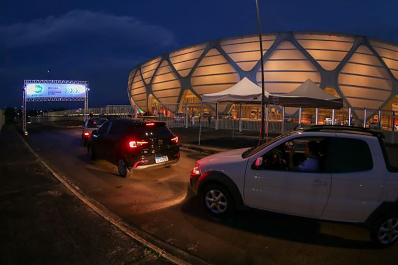 Arena da Amazônia conta com 30 postos drive-thru durante mutirão ‘Vacina Amazonas’