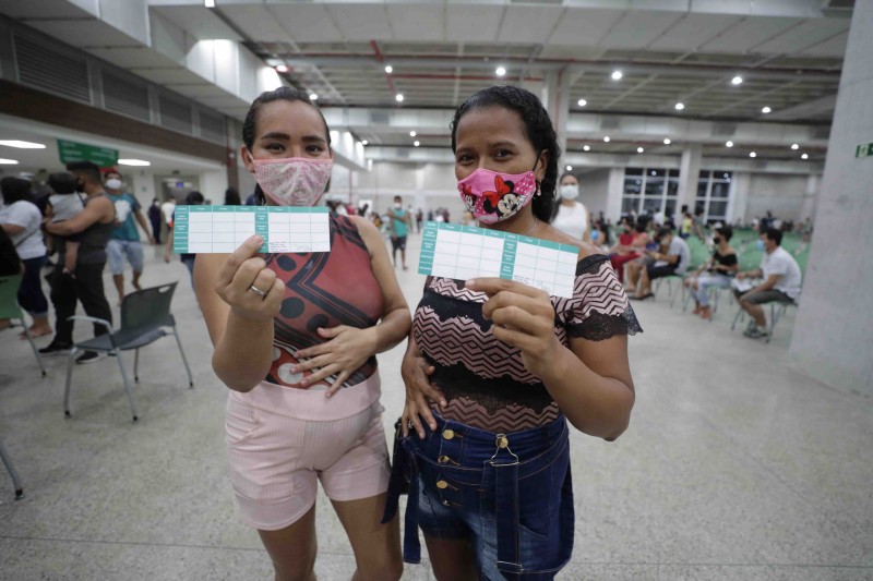 Grávidas garantem imunização contra a Covid-19 durante mutirão do Vacina Amazonas em Manaus
