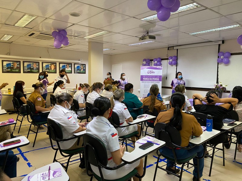 Agosto Lilás: Policlínica Gilberto Mestrinho promove palestras informativas no mês de Combate à Violência Doméstica