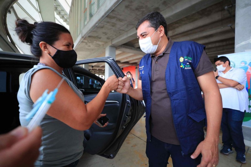 Em mutirão, Wilson Lima destaca importância da 2ª dose de vacina para retomada segura das atividades econômicas