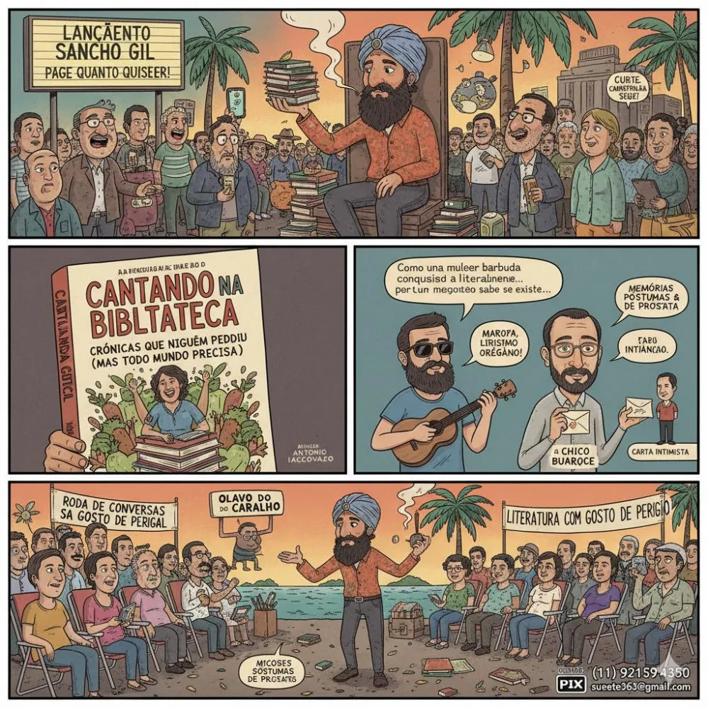 SANCHO GIL LANÇA LIVRO EM MANAUS E PROMETE SESSÃO DE AUTÓGRAFOS COM CHEIRO DE INCENSO E ORÉGANO