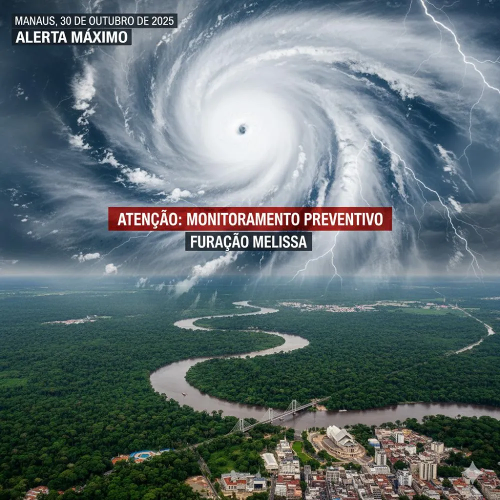 Prefeito David Almeida Mantém Vigilância Constante Sobre Furacão Melissa: “Natureza Não é Ciência Exata, Precisamos de Cautela Mesmo à Distância”, Afirma Gestão Municipal Enquanto Monitora Possíveis Efeitos Climáticos em Manaus